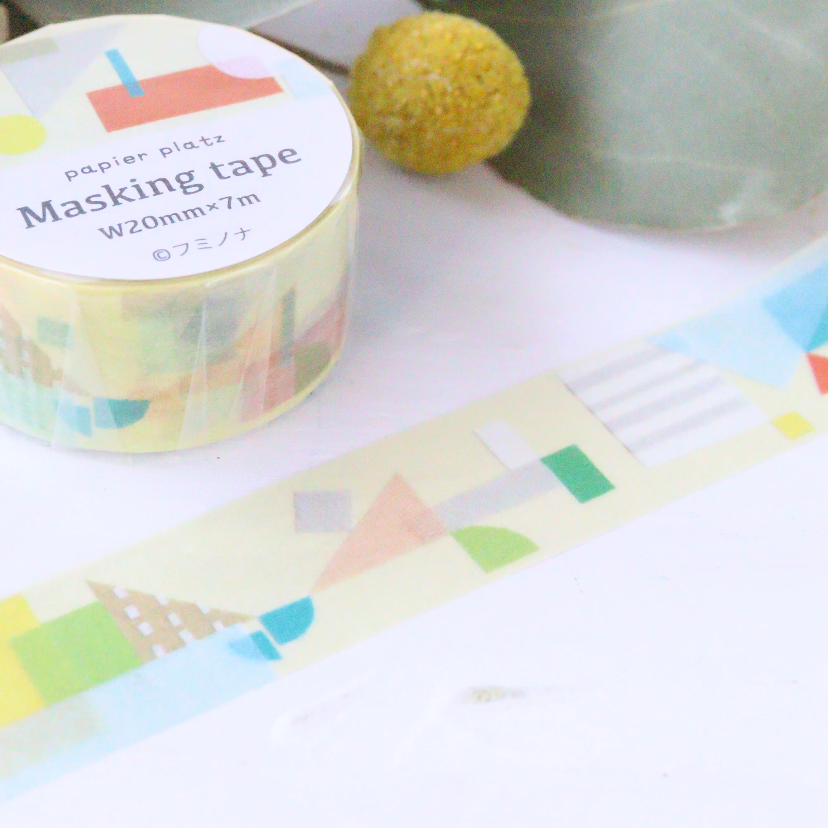 Fuminona Washi Tape - Yellow Pieces - Image 3