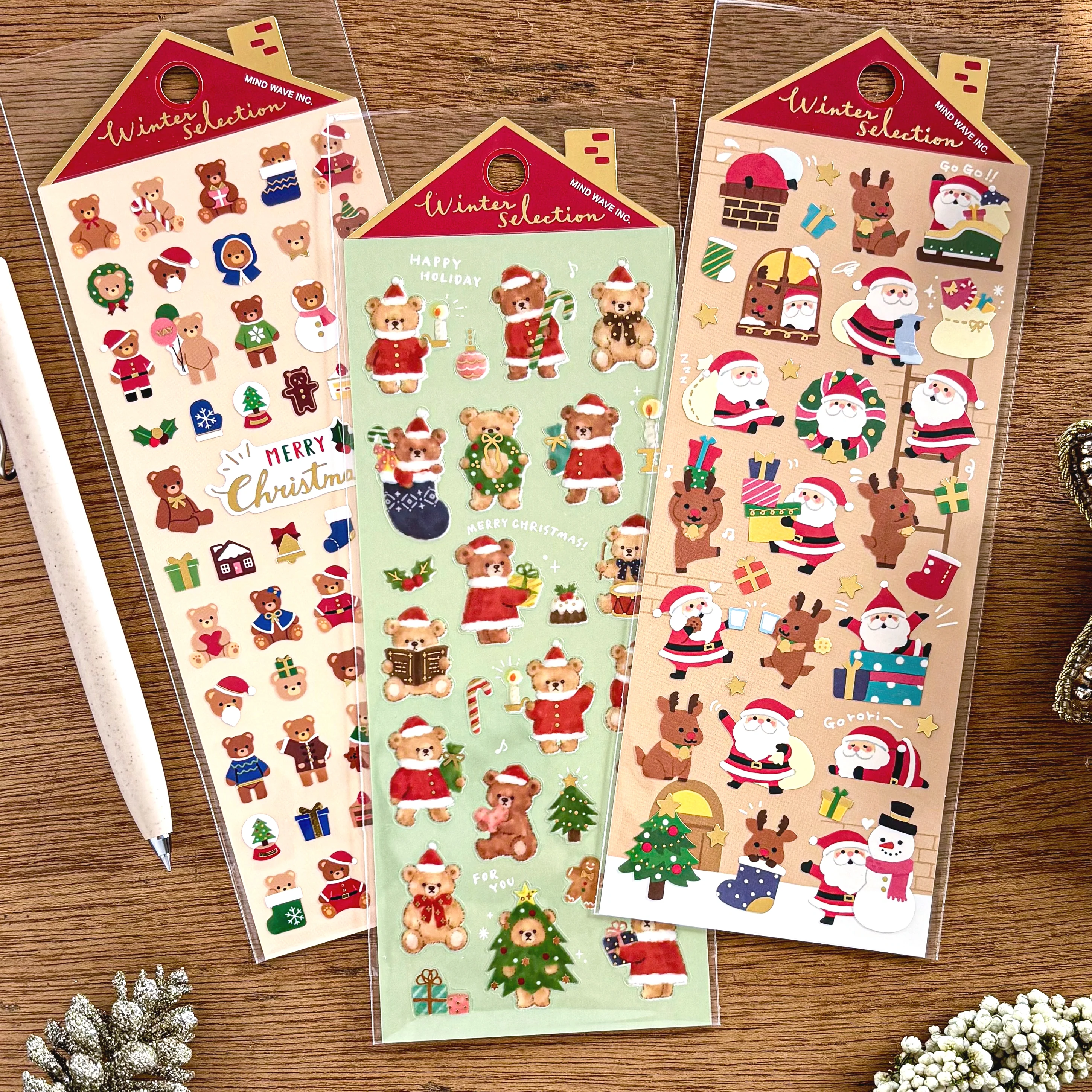 Winter Limited / Mind Wave / Stickers - Christmas Bears - Image 4