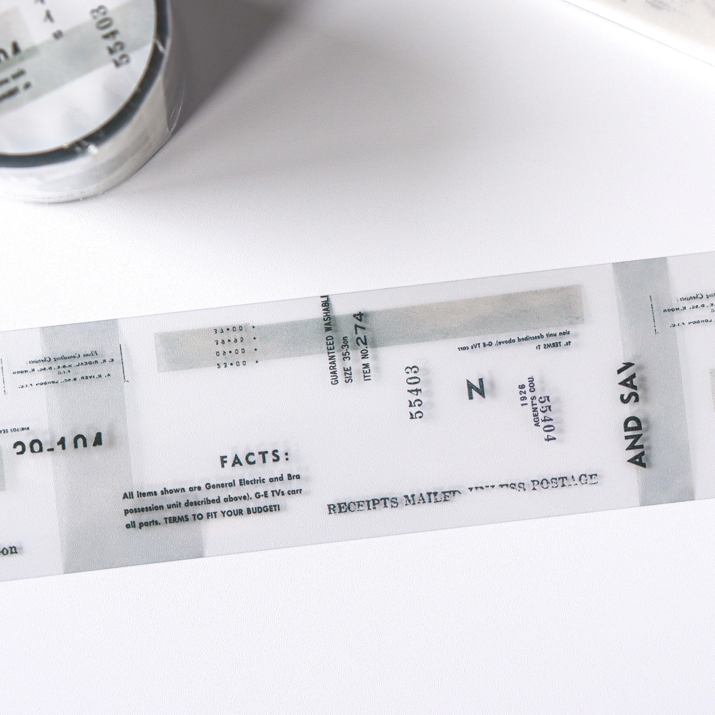 Yohaku / Clear Sticker Roll - Gray - Image 3