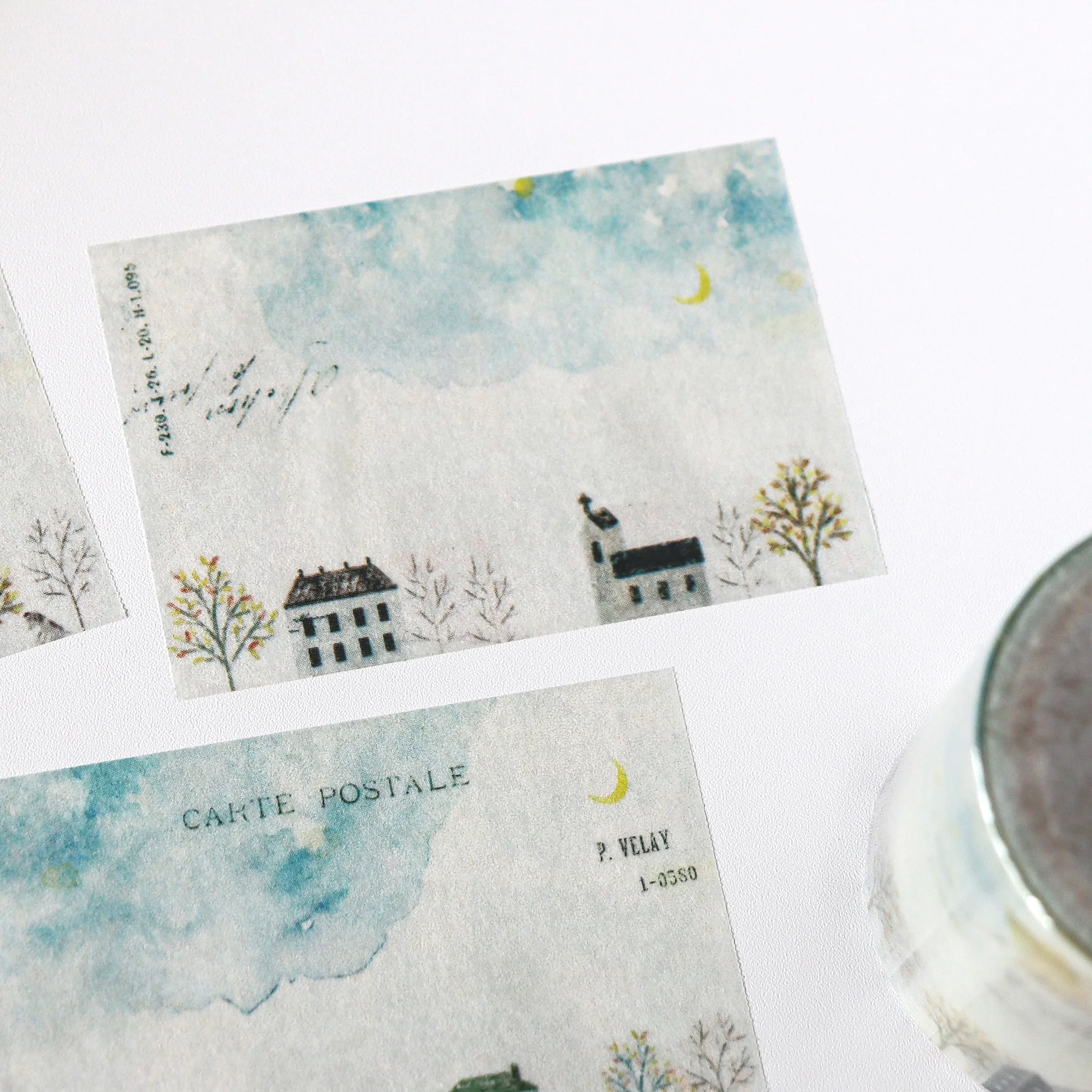 Yohaku / Roll Tracing Paper Sticky Note - Little Town - Image 2