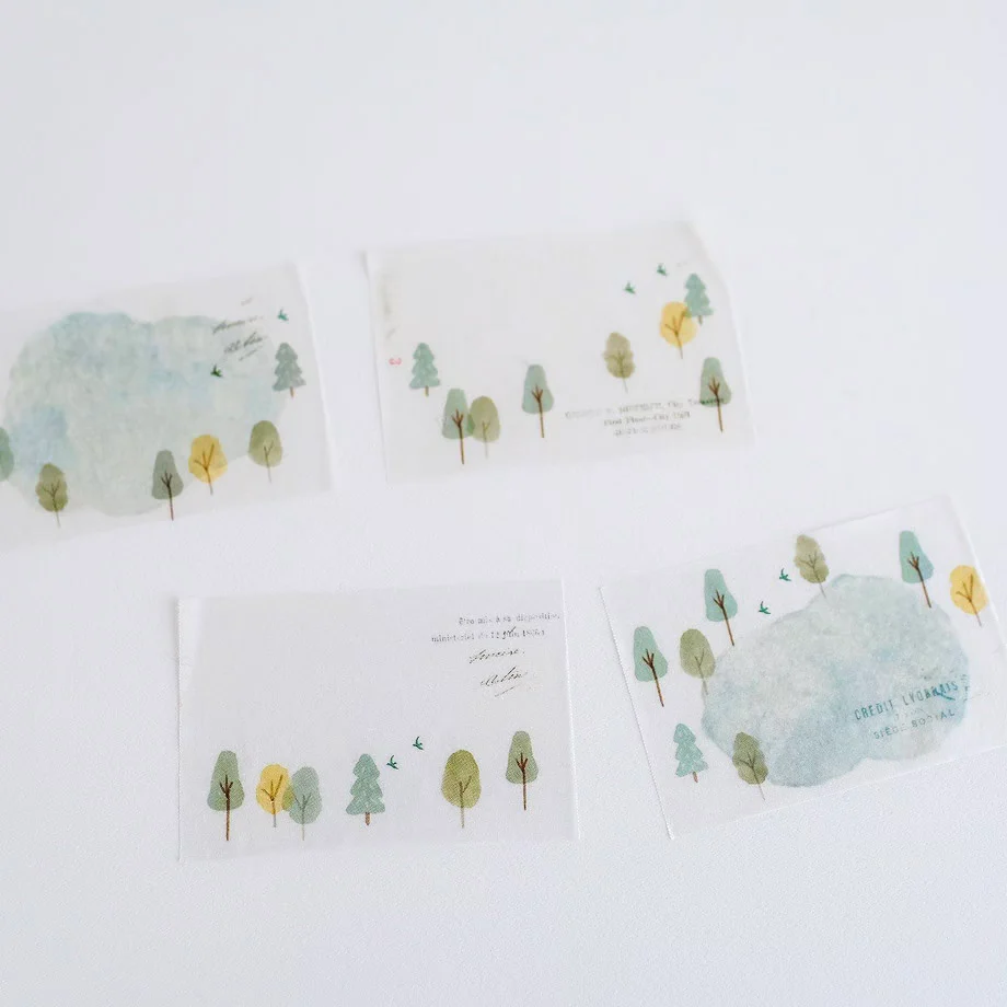 Yohaku / Roll Tracing Paper Sticky Note - Hiking - Image 2