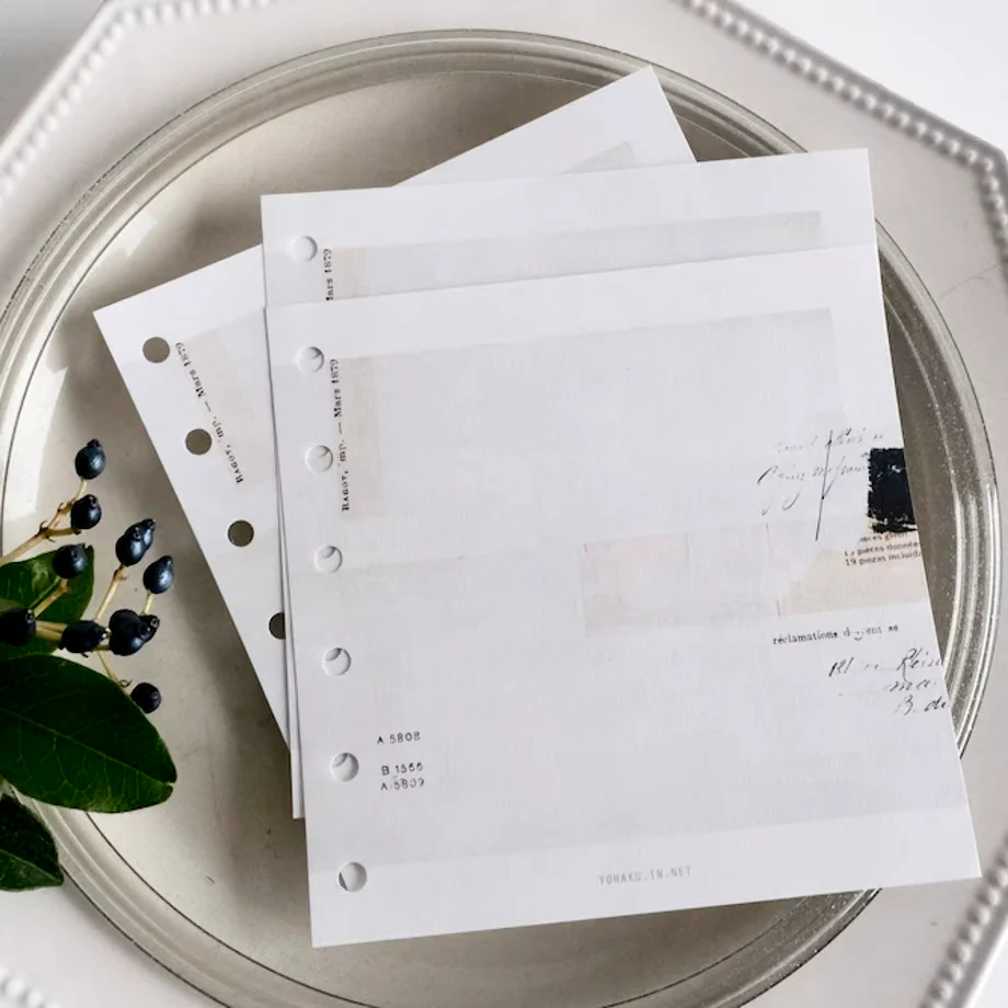 Yohaku / Square Binder Refills - Moon & Stars (30 sheets)
