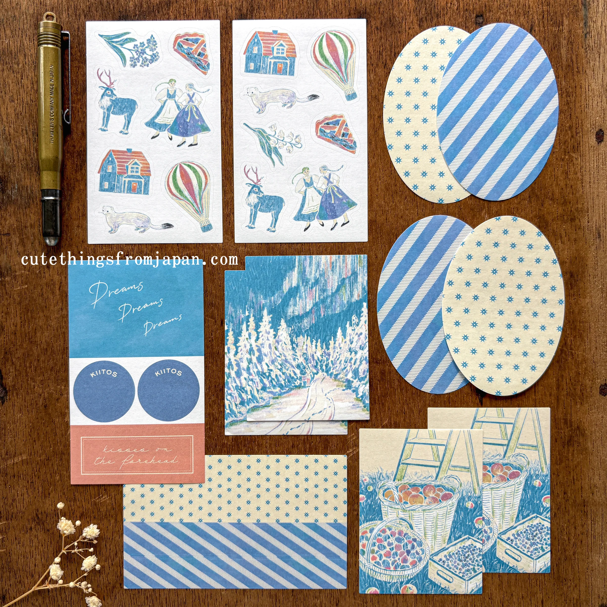 Yuka Takamaru Collage Stickers Set - Light Blue - Image 2