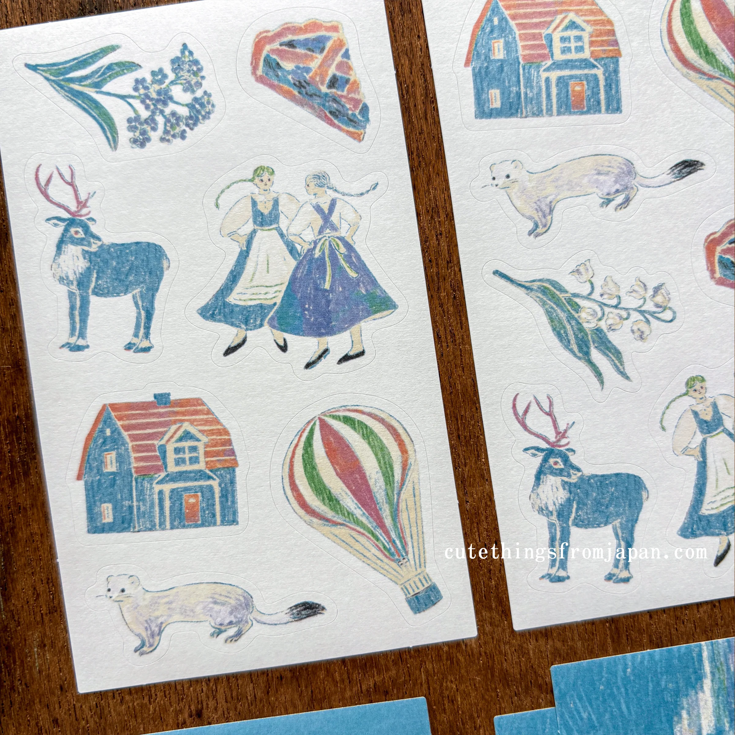 Yuka Takamaru Collage Stickers Set - Light Blue - Image 3