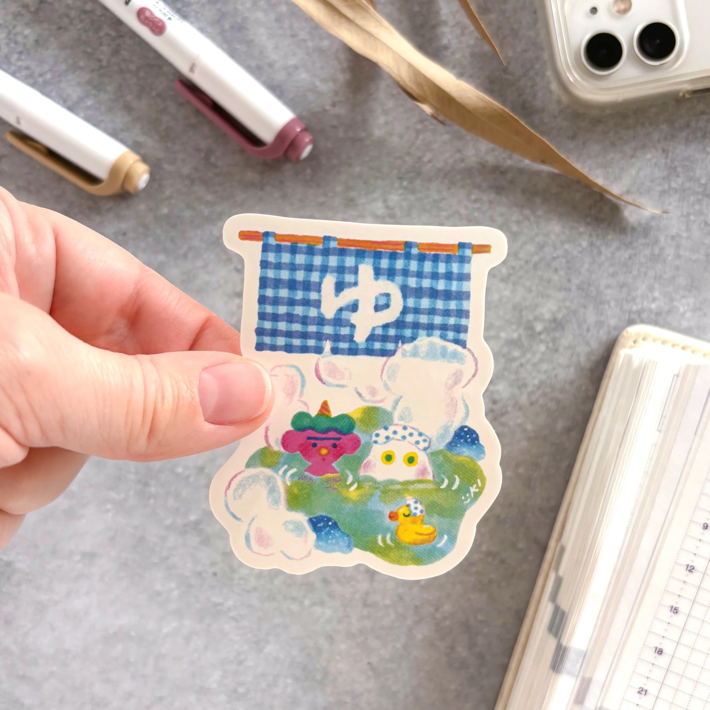 Yuki Itoi / Vinyl Sticker - Hot Springs - Image 4