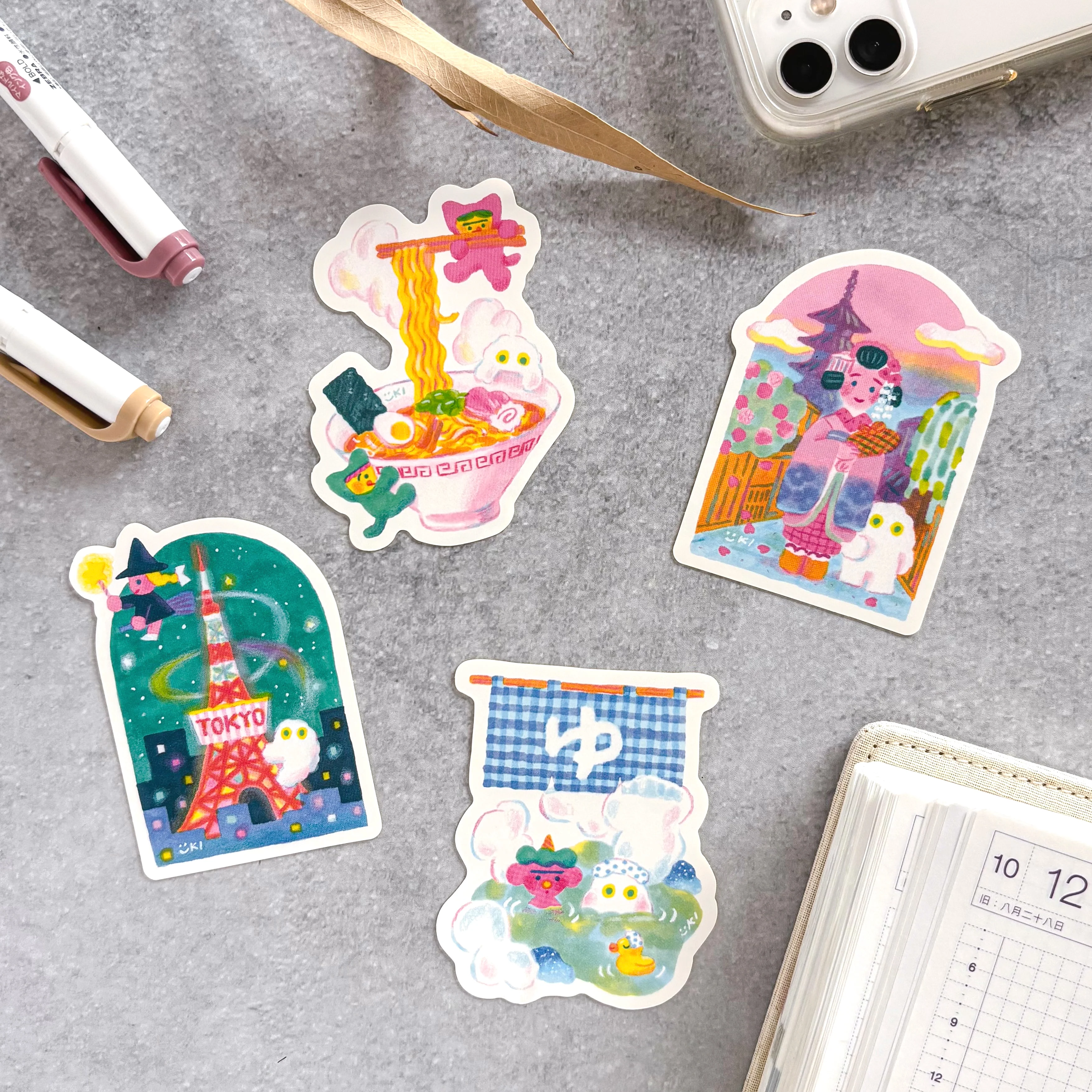 Yuki Itoi / Vinyl Sticker - Hot Springs - Image 5