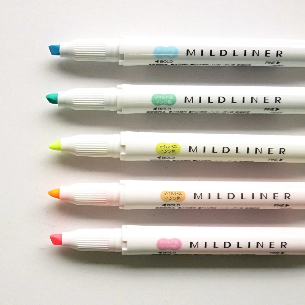 Zebra / Mildliner Highlighters - Neon (5 Colors) - Image 3