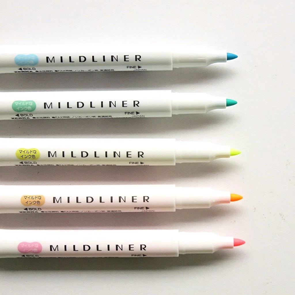 Zebra / Mildliner Highlighters - Neon (5 Colors) - Image 4