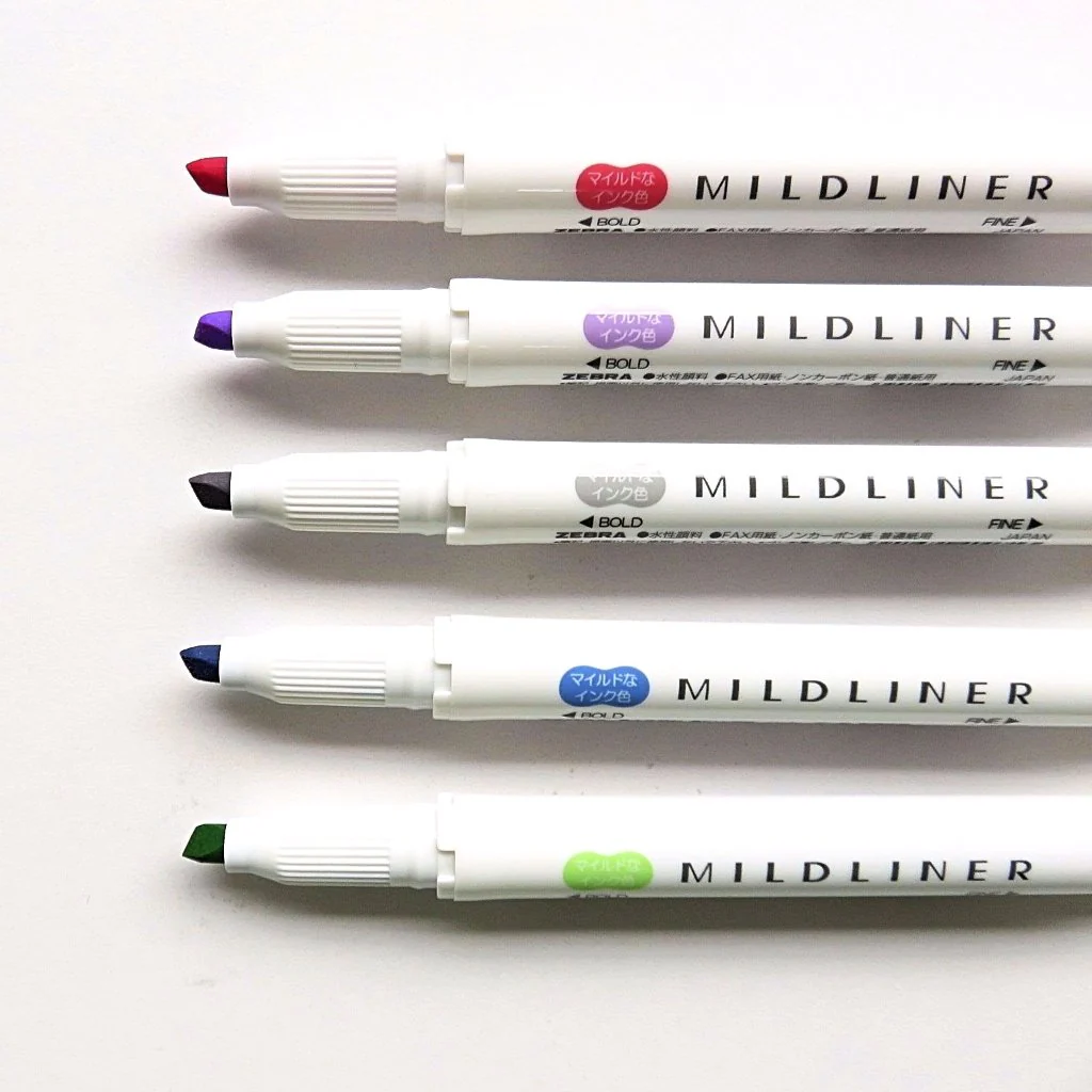 Zebra / Mildliner Highlighters - Shibu (5 Colors) - Image 3