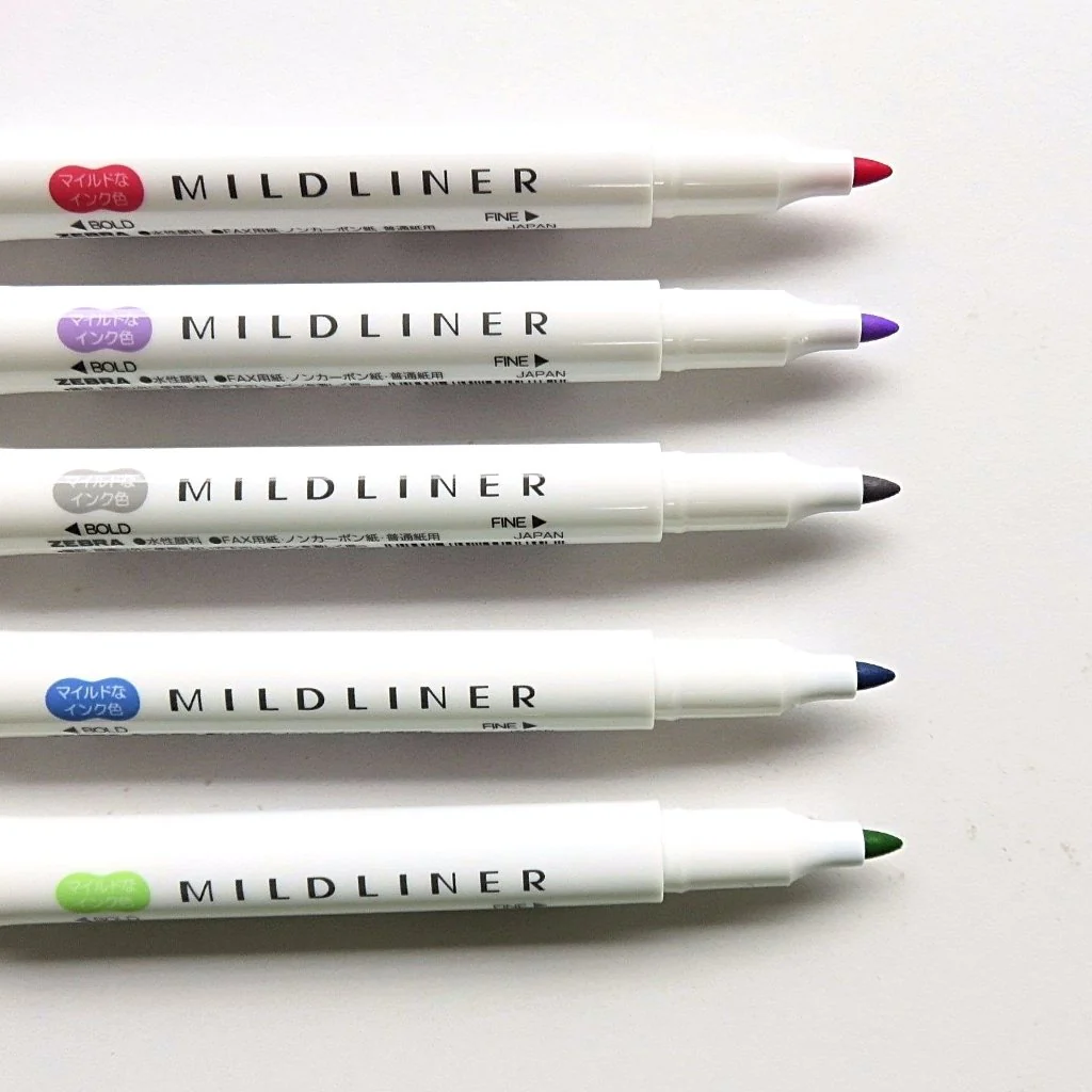 Zebra / Mildliner Highlighters - Shibu (5 Colors) - Image 4