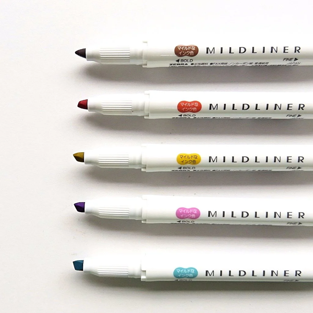 Zebra / Mildliner Highlighters - Nagomi (5 Colors) - Image 3