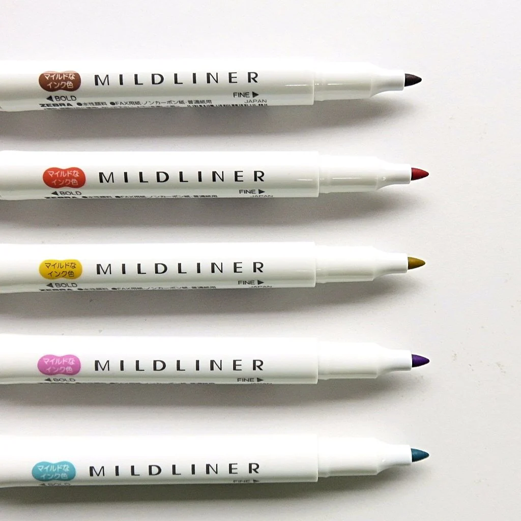 Zebra / Mildliner Highlighters - Nagomi (5 Colors) - Image 4