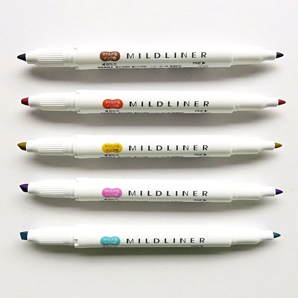 Zebra / Mildliner Highlighters - Nagomi (5 Colors) - Image 5